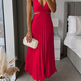 Vuadens – Robe Midi Plissée avec Ligne Classique