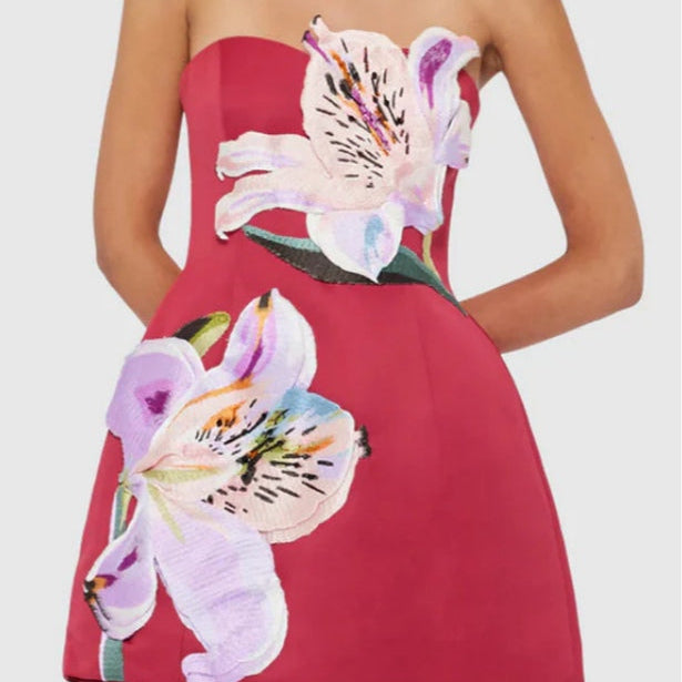 Môtiers – Robe Mini avec Top Tub Brodé Floral