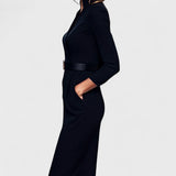 Bavois – Robe Élégante avec Ceinture et Col Structuré