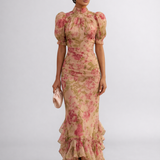 Clémence | Robe Longue Fleurie en Mousseline