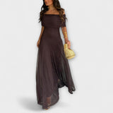 Meadow - Toledo Robe Maxi en Maille à Épaule Unique