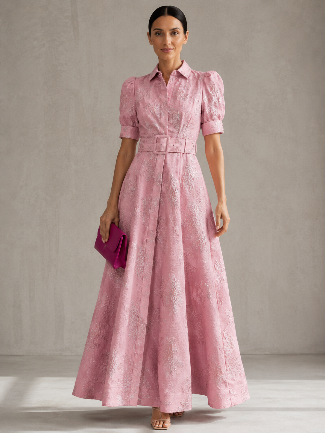 Aria | Robe Courte avec Manches Bouffantes
