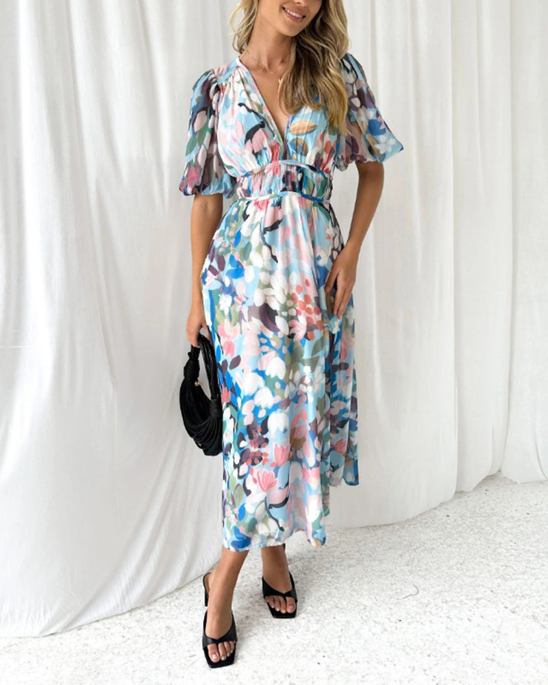 Celine | Robe Féminine avec Motif Floral