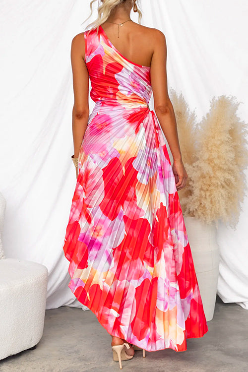 Yanira | Robe Plissée à Épaule Unique