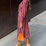 Constance | Robe Midi Élégante Fleurie