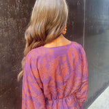 Forel – Robe Midi avec Imprimé Baroque et Décolleté avec Nœud