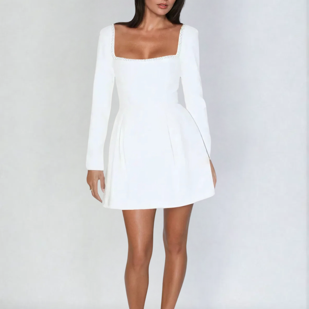 Martigny – Robe Mini avec Perles Appliquées et Éclat