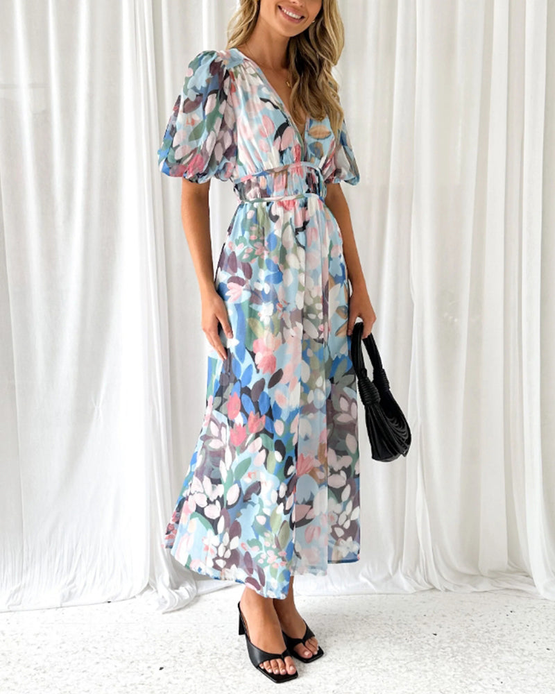 Celine | Robe Féminine avec Motif Floral