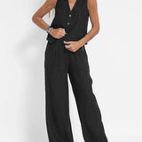 Aira - Ensemble Gilet avec Boutons & Pantalon Large