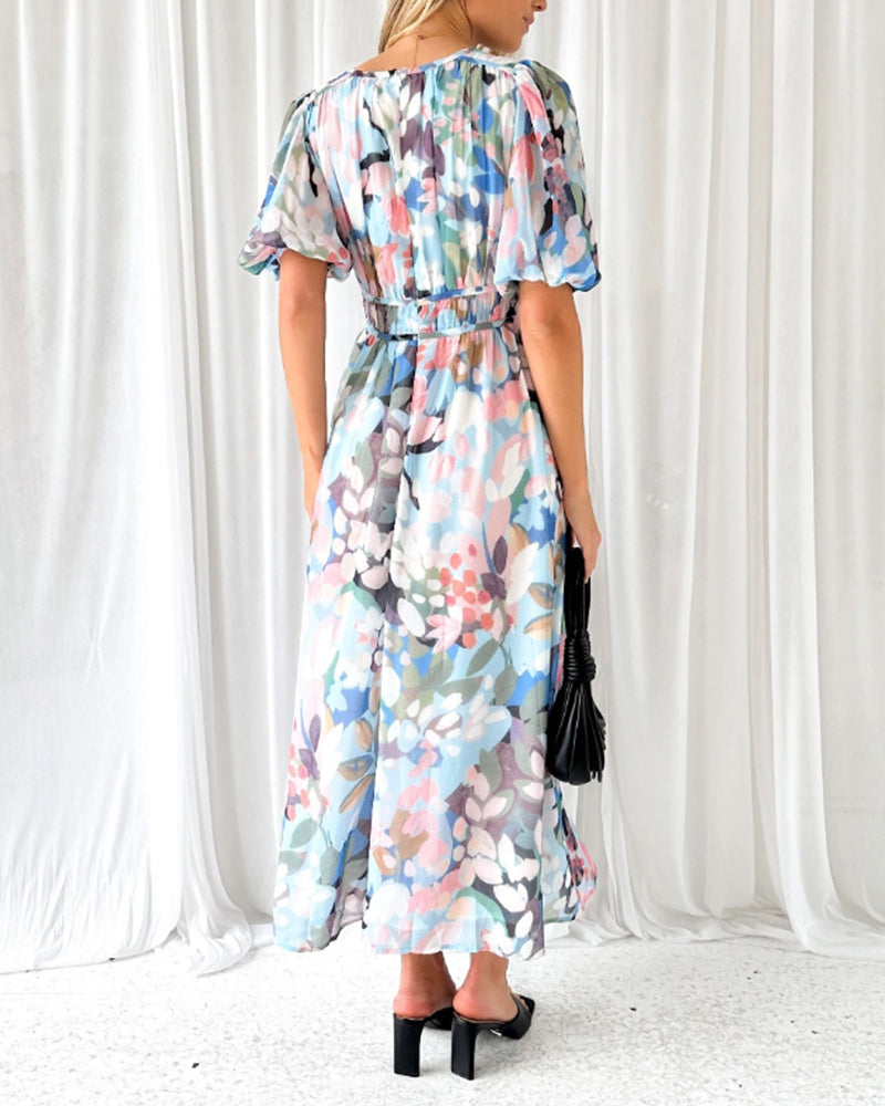 Celine | Robe Féminine avec Motif Floral