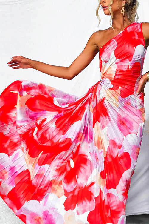 Yanira | Robe Plissée à Épaule Unique