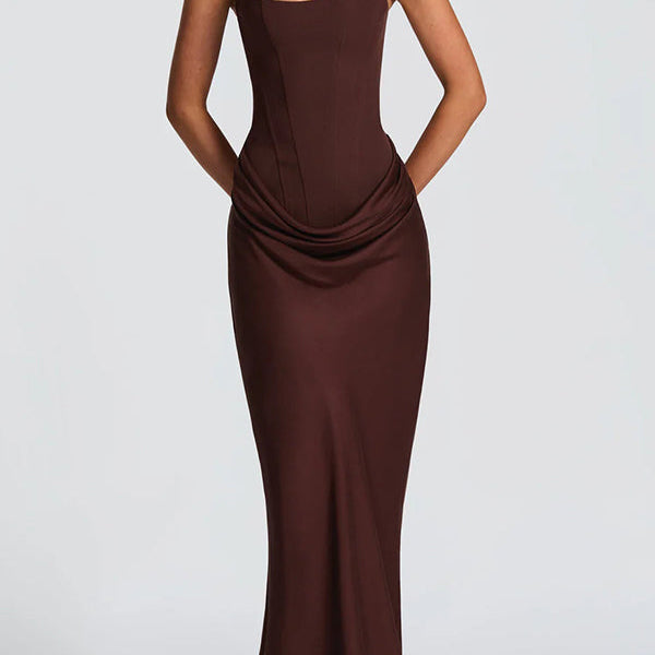 Villars – Robe Maxi avec Décolleté Carré