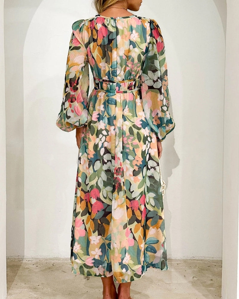 Celine | Robe Féminine avec Motif Floral
