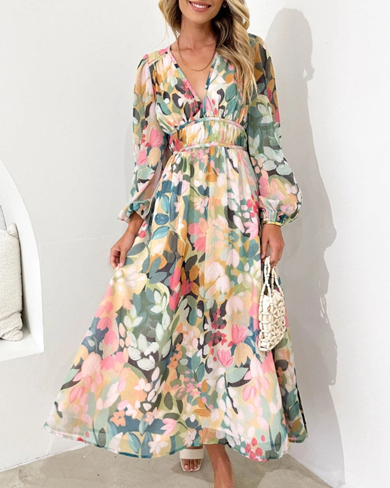 Celine | Robe Féminine avec Motif Floral