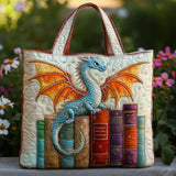 Sac Artisanal | Dragon Émeraude Gardien des Livres