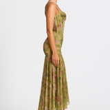 Colombier – Robe Maxi avec Motif Floral Élégant