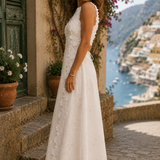 Bérénice | Robe Maxi Brodée Élégante