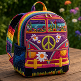Sac à dos Boho - Jardin de Fleurs Sauvages