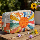 Adeline - Trousse de toilette matelassée Rayon Doré