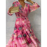 Chexbres – Robe Fluide avec Imprimé Floral et Décolleté en V
