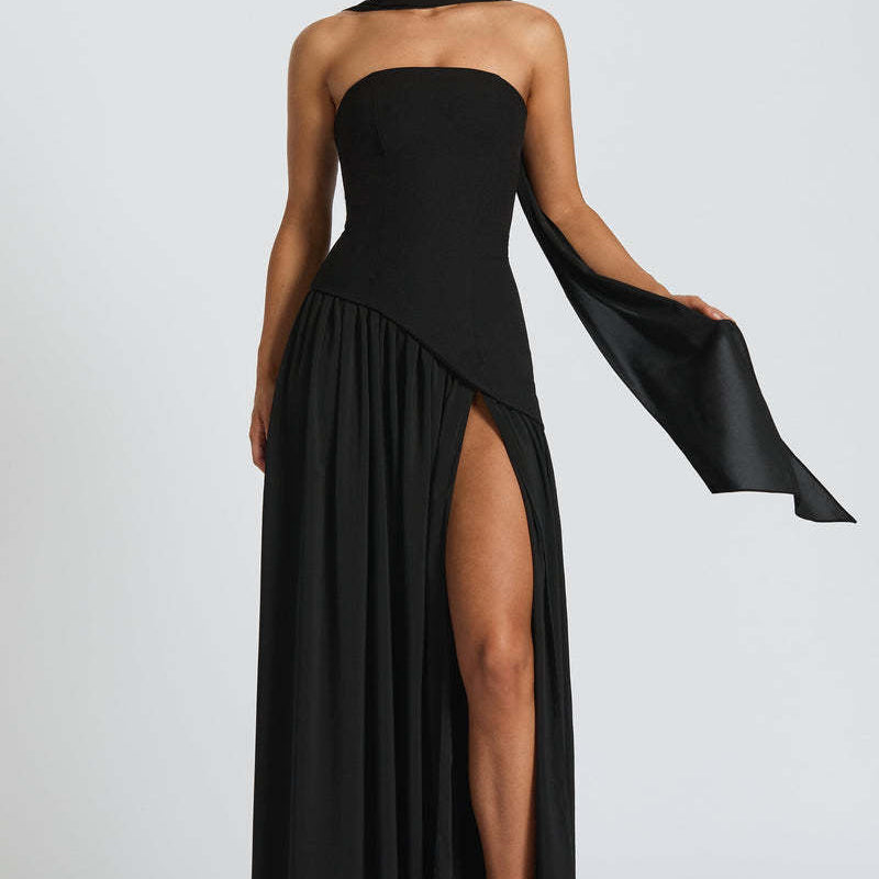 Palézieux – Robe Longue Élégante avec Ligne Classique