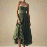 Bulle – Robe Midi Plissée avec Air Romantique