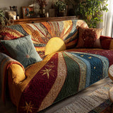 Élodie - Housse de canapé matelassée Patchwork Rustique Aube