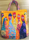 Sac Matelassé – Cinq Poules Colorées