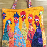 Sac Artisanale - Cinq Poules Colorées