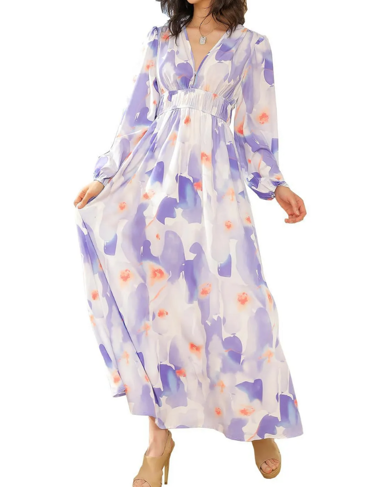 Celine | Robe Féminine avec Motif Floral
