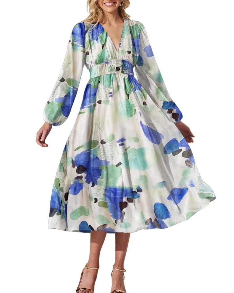 Celine | Robe Féminine avec Motif Floral