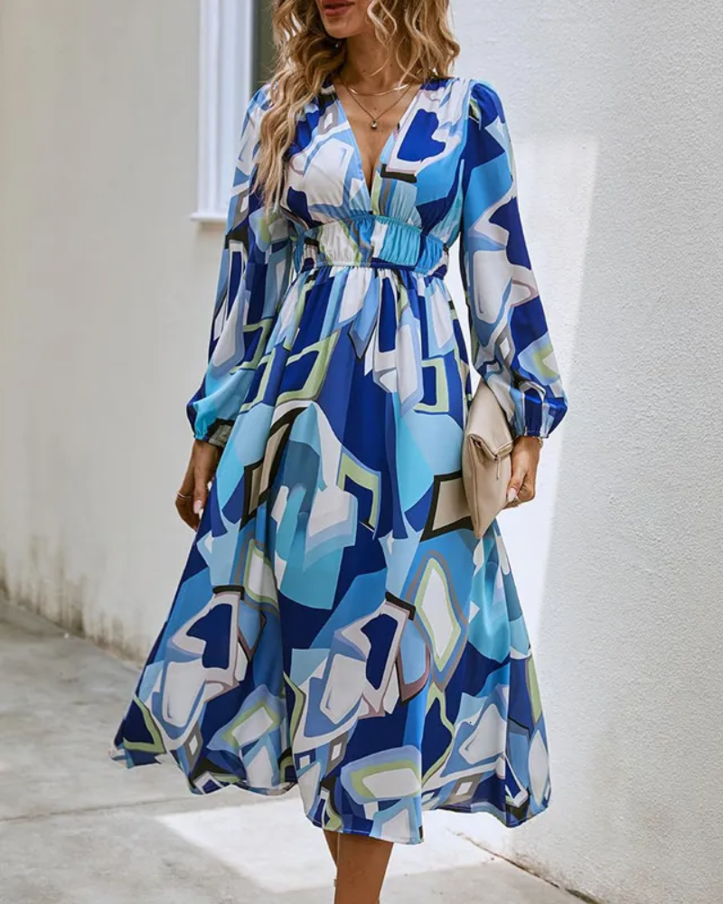 Celine | Robe Féminine avec Motif Floral