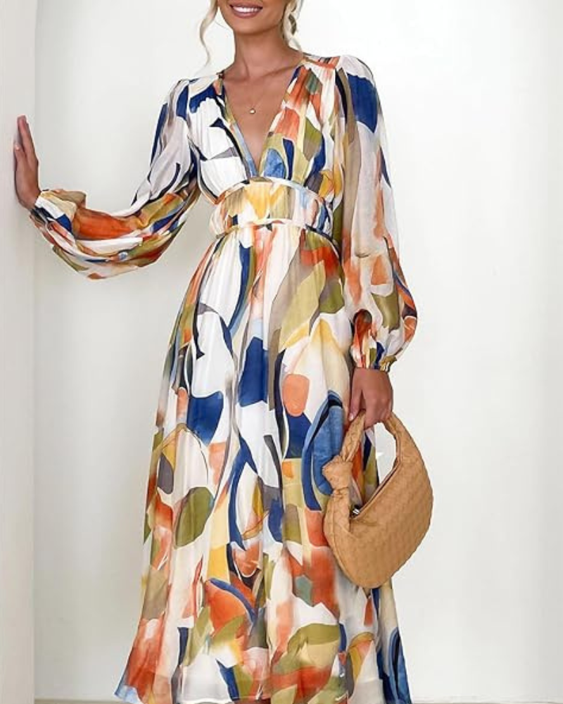 Celine | Robe Féminine avec Motif Floral