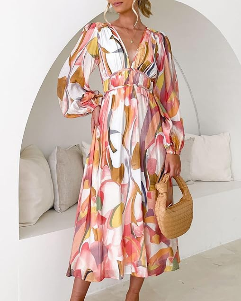 Celine | Robe Féminine avec Motif Floral