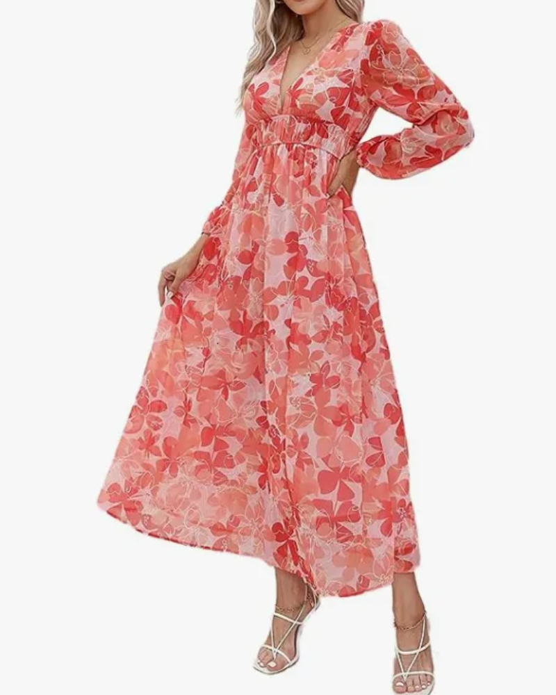 Celine | Robe Féminine avec Motif Floral