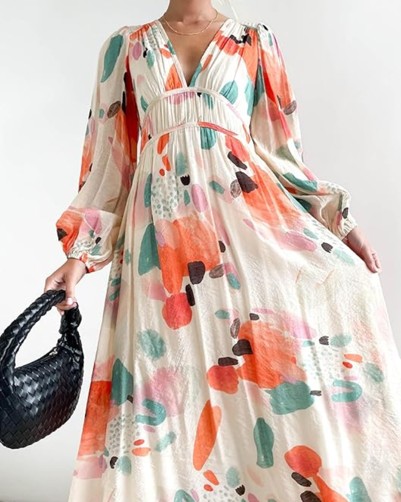 Celine | Robe Féminine avec Motif Floral