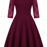 Peseux – Robe avec Détails Délicats en Dentelle