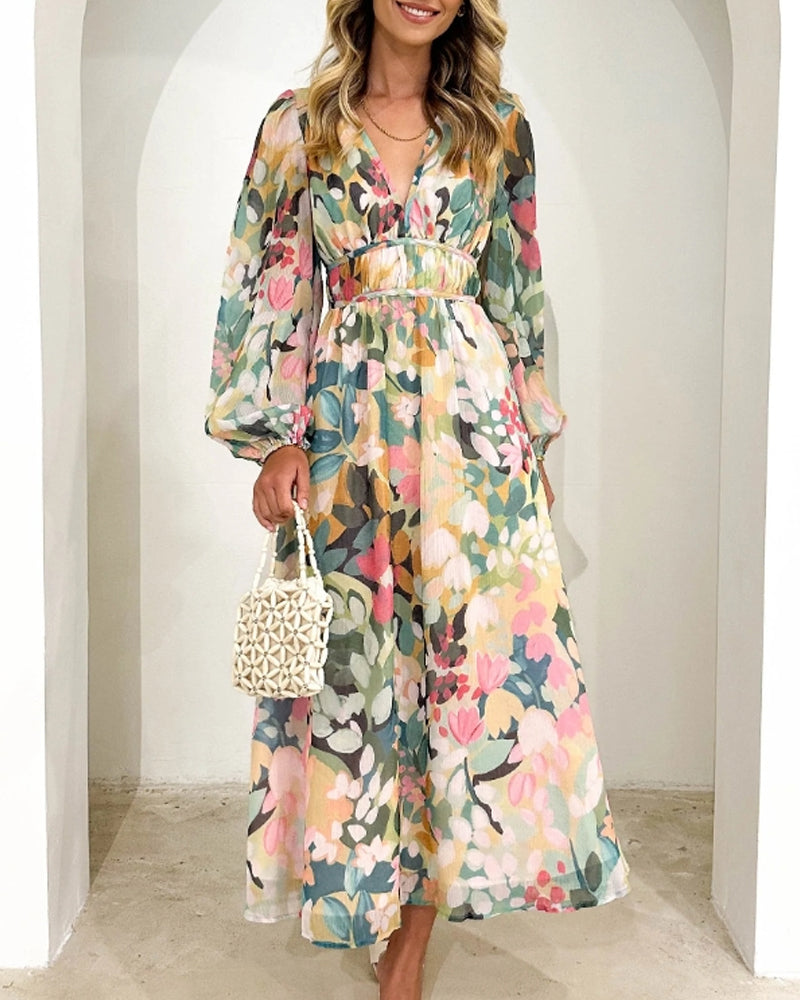 Celine | Robe Féminine avec Motif Floral