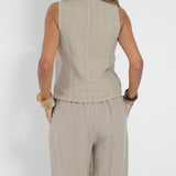 Aira - Ensemble Gilet avec Boutons & Pantalon Large