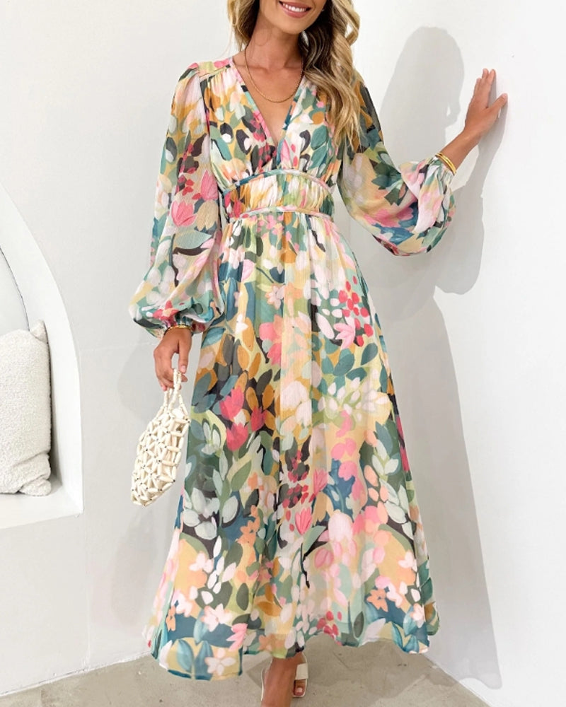 Celine | Robe Féminine avec Motif Floral