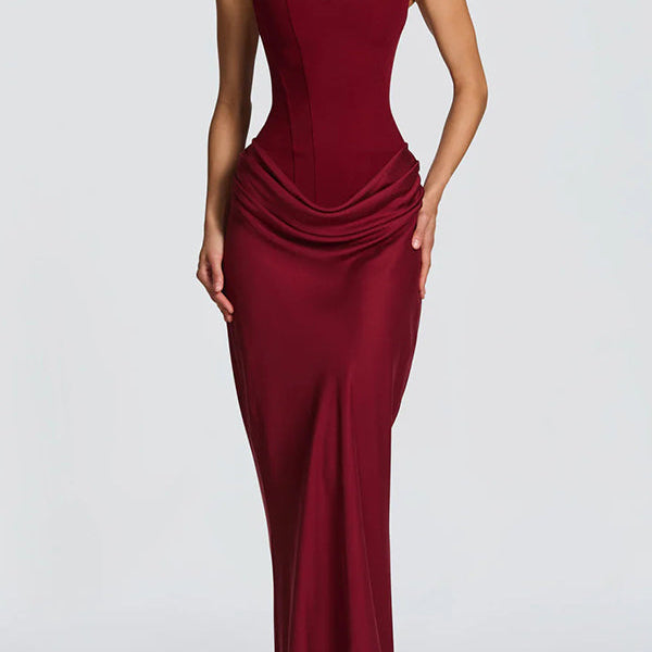 Villars – Robe Maxi avec Décolleté Carré