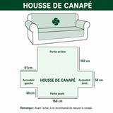 Axelle - Housse de canapé matelassée Style Rustique Délicat