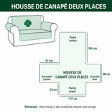 Alice - Housse de canapé matelassée Motif de Noël