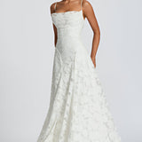 Puidoux – Robe Maxi avec Corset en Dentelle Fine