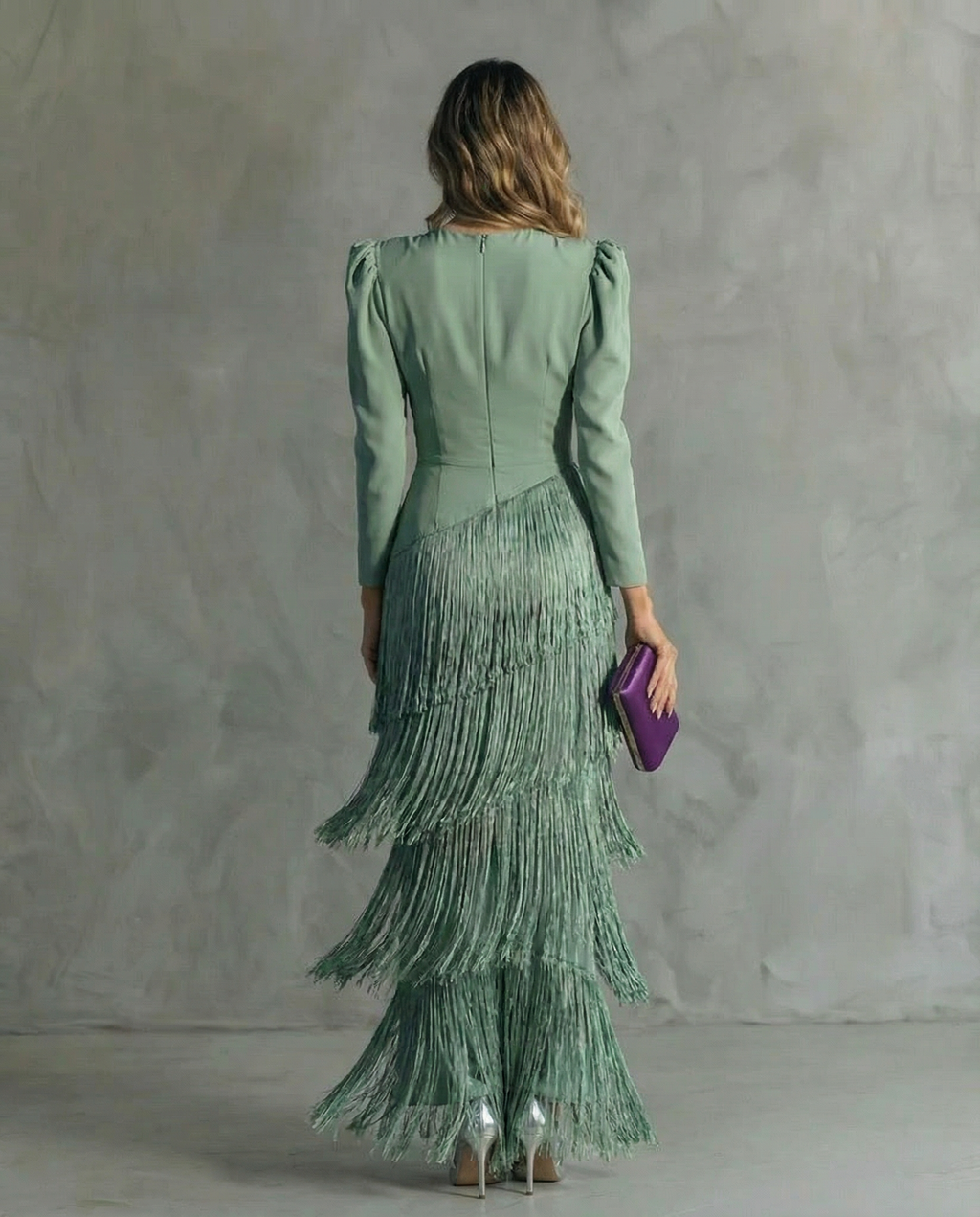 Chiara | Robe Élégante avec Manches à Franges