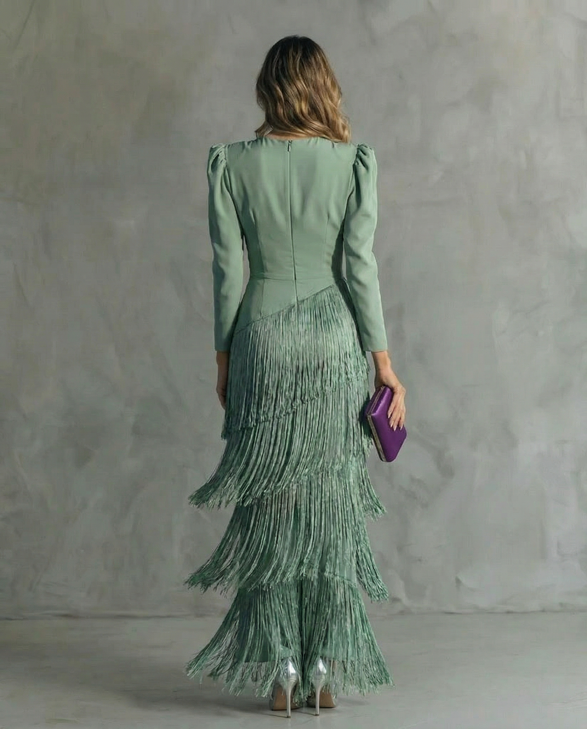 Chiara | Robe Élégante avec Manches à Franges