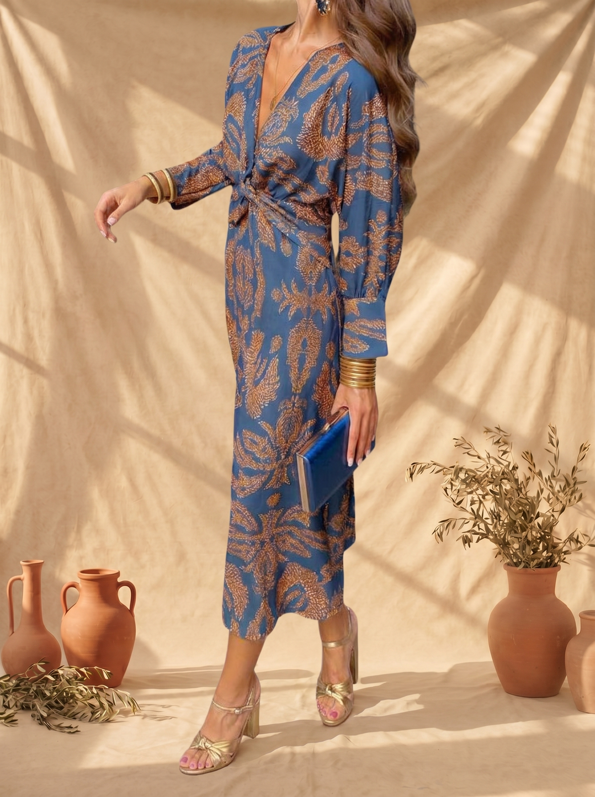 Celeste | Robe Midi Élégance Florale