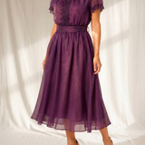 Aigle | Robe Maxi Décolleté Goutte et Bordure en Dentelle