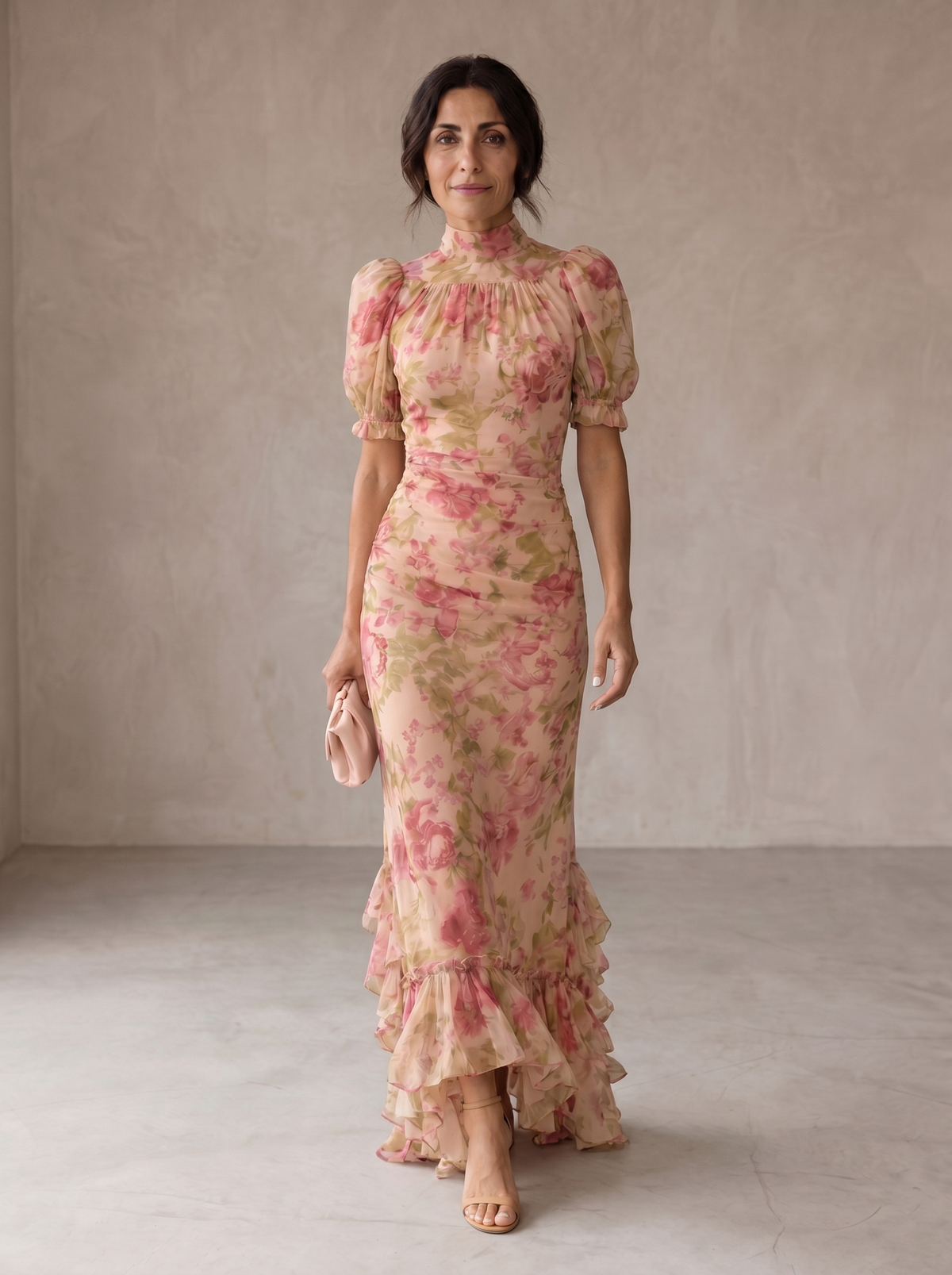 Rosario | Robe Longue Florale en Chiffon