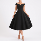 Founex – Robe Midi Col Croisé Épaules Dénudées